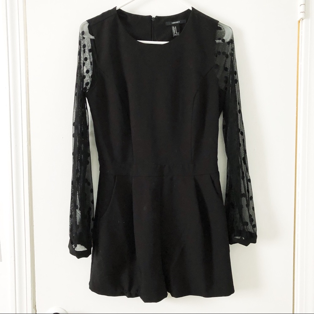 Sheer Long Sleeve Romper